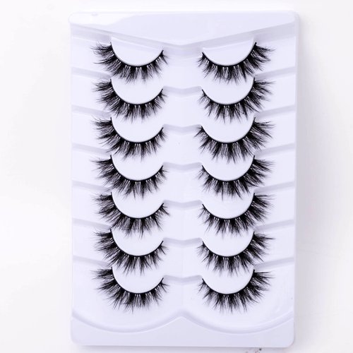 SQYlashes Cat Eye Natural Lashes Wispy False Eyelashes Short Fluffy Fake Lashes- 7 Pairs, ZG86