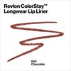 Revlon ColorStay Lip Liner, Lip Makeup Stocking Stuffers for Women, With Built-In Sharpener, Longwear Rich Lip Colors, 645 Chocolate, 0.01 oz