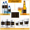 30 Pieces Black and Gold Happy Birthday Party Water Bottle Labels, Birthday Waterproof Water Bottle Wrapper Labels Personalized Bottle Decorations Stickers for Girls Boys Women Men Birthday Supplies