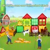 VANLINNY Magnetic Tiles Farm,Animal Magnet Toys for Toddlers-Kids Magnetic Building Blocks STEM Toys for Ages 3-8,Constrution Sets Educational Toys-Coolest Xmas Birthday Gifts for Boys and Girls