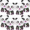 8 Pieces Panda Balloons Cartoon Panda Shaped Foil Balloons Zoo Animal Balloons Panda Party Supplies Happy Birthday Panda Balloons for Kids Jungle Animals Theme Birthday Party Decors