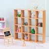 1: 12 Dollhouse Miniature Wooden Storage Rack 16 Grid Shelves Doll House Wall Rack Bookshelf Display Dollhouse Furniture Accessories