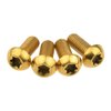 Wanyifa 4Pcs Titanium M5 x 12mm Holder Torx Head Bolt Screw for Bicycle Water Bottle Cage (Gold)
