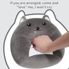 Oiyaku Plush Pillow Soft Toys Plush Toys for Kids Cute cat Toy Kids Gift Toys for 3 4 5 6 7 8 9 10 12 Years Old Boys Girls Children Stuffed Animal for Room Living Room Decoration Gray Buck Teeth 10”