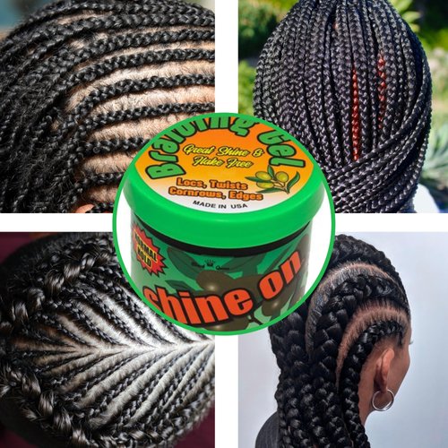 Black Queen Olive Oil Braid & Edge Control Gel - Extreme Hold for Braids, Locs, and Twists - Perfect for 4C Hair - Unscented, Made in USA - (Pack of 1,4.5 oz)