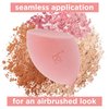 Real Techniques Miracle Powder Sponge, Makeup Blending Sponge For Powder Products, Set Makeup For Natural Finish & Cloud Skin, Buildable Coverage, Velvet Material, Packaging May Vary, 2 Count