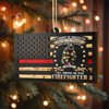 V VIBEPY All Over Printed Firefighter Ornaments, Firefighter Christmas Ornaments for Christmas Tree, 3.2"x3.5" 2 Layer Ornaments, Christmas Decor, Gift for Firefighter