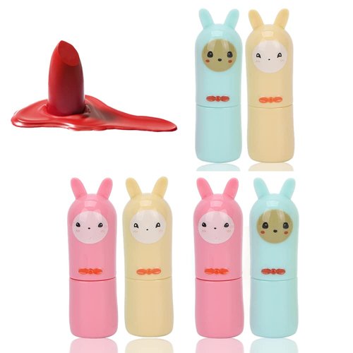 Empty Lipstick Tubes, 6 Pcs/set Lip Balm Tube Kit Refillable Lipstick Container Empty Cartoon Animal Shape Makeup Tools for DIY Homemade Lipstick