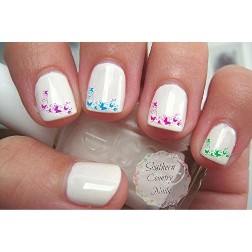 Butterflies Nail Art Water Slide Tattoo Decals Set 6