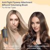 AFDD Anti-Flying Smoothing Nozzle and Round Volumizing Brush for Dyson Airwrap Styler HS01/HS05 Hair Smoothing Dryer Hair Volumizer Attachment (Gold)