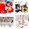 EIAY Shop Little Girls' Boys' Rainbow Stripes Cotton Crew Socks (Rainbow 6 Pack, 3-5 Years)