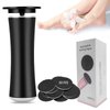 Electric Foot File Callus Remover Professional Foot File Pedicure Tools Adjustable Speed 60pcs Replacement Sandpaper disc Easy to Remove Cutin Dead Skin calluses(Black 60pcs)