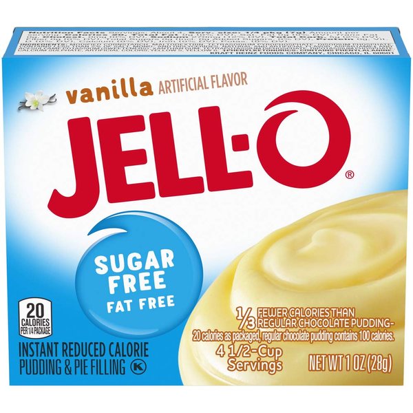 Jell-O Vanilla Sugar-Free Instant Pudding & Pie Filling (4-Pack)