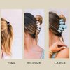 TELETIES - Tiny Hair Clip - Strong Grip, Bendable Teeth, Comfortable Curved Design - Ideal for Thin Hair, Kids, Half-up Hairstyles - For All Hair Textures - Blonde Tortoise