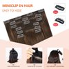 UGOTRAYS Medium Brown Hair Extensions Real Human Hair Clip in Hair Extensions 70g 7pcs 18inch,Soft & Natural Straight Double Weft for Women 18in #4 Chocolate Brown Hair Extensions