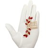 PRETTYLIFE Bridal Crystal Hair Comb Small Wedding Alloy Rhinestone Party Prom Hair Piece Accessories Elegant for Women Girls (Red + Gold)