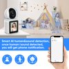 2K Two-Way Video/Audio Indoor Camera, Child/Elder/Dog/Pet Camera with Phone App, 2K Home Security Camera with Pan Tilt, Night Vision, One-Button Call, Motion Detection, Human/Sound/Crying Detection