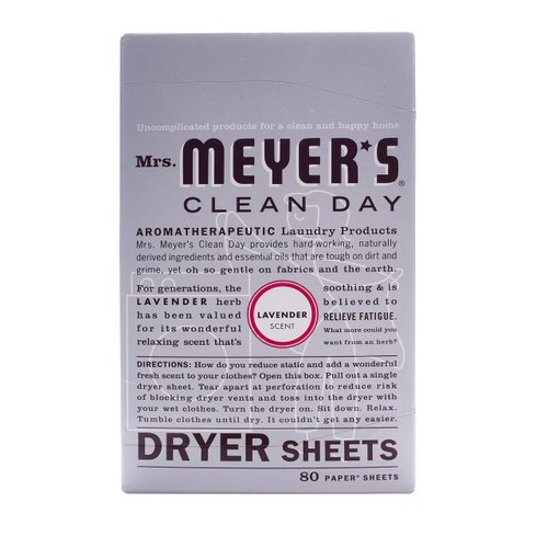 Mrs. Meyer's Clean Day Dryer Sheets Lavender (80 Count (Pack of 2))