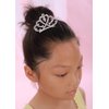 JWICOS Small Girl Comb Mini Crystal Comb Small Rhinestone Hair Comb Princess Silver Headpiece Comb Headband for Birthday Party Halloween Christmas (Silver)