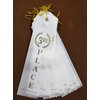 3rd Place (White & Gold) Award Ribbons with a Card & String (24 Pack)
