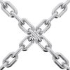 2 Pcs 5/32 x 23 Inch Link Chain 304 Stainless Steel Coil Chain for Transport Tie Down Binder Chain Pulling Towing Hanging, Home, Camping, Pet Towing, 4mm