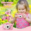Upgrade Kids Camera Toys, Best Christmas Birthday Festival Gift for Girls Age 3-12, 1080P HD Selfie Digital Video Toddler Camera with 32GB SD Card, Cute Portable Little Girls Gifts Toys