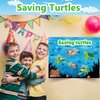 Pin The Pincers on The Turtle Game Ocean Birthday Party Supplies Decorations for Kids, Pin The Tail Game Under The Sea Birthday Party Supplies Classroom Activities Educational Games for Kids