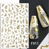 6 Sheet Gold Nail Stickers Black Snake Eyes Leaf Nail Art Stickers 3D Self-Adhesive Bronzing Sun Star Decals Starlight Nail Design Stickers for Acrylic Nail Supplies Women Nail Decorations
