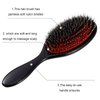 Geiserailie Hair Brushes, 2 Pieces Boar Bristle Hair Brushes with Nylon Quill, Natural Bristles Hair Extensions and Fine Hair Hairbrush for Women, Men and Kids, Promotes Smooth and Healthy Hair Growth