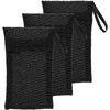 Travel Soap Saver Bag 3 Pcs Soap Pocket Exfoliating Soap Saver Pouch Rough Mesh Bar Soap Bags for Shower, Body Foam Scrubber Exfoliating Shower Sponge - Black