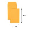 ESSENTIAL #1 500 Piece Coin Envelopes 2.25" x 3.5" with Gummed Flap, Small Parts Envelope for Home and Office Use (Brown -500)