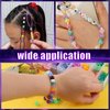 Swpeet 1254Pcs 24 Colors Beads for Hair Braids Kit, Hair Beaders Rubber Bands, Including Candy Pony Beads, Elastic Rubber Bands, Quick Beaders for Kids Hair Braids, Scissors and Bead Thread