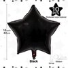 Black Star Balloons 18 Inch, 10 Pcs Black Star Shaped Mylar Helium Foil Metallic Balloon for Birthday Party Decorations Baby Shower Wedding Anniversary Backdrop Halloween Party Supplies