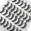 JIMIRE 16 Pairs False Eyelashes Fluffy Natural Fake Lashes 3D Volume Lashes Pack for Cat-Eye Look