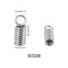 PH PandaHall 1000pcs Stainless Steel Coil Cord Ends 2.5mm Inner Diameter Mini Tube Cord Cap Tip Leather Cord Ends Caps 10mm Long Necklace Spring Fastener Crimp Clasp for Jewelry Making