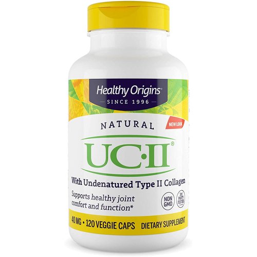 Healthy Origins UC-II, 40 mg - Premium Collagen Supplement for Joint Health, Mobility & Flexibility - Undenatured Type II Collagen - Gluten-Free & Non-GMO Supplement - 120 Veggie Caps