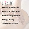 Lick Grape Flavored Edible Massage Oil – Infused with Vitamin E, Sweet Almond & Coconut Oil – Skin & Body Safe, Non-Sticky, Vegan – Portable Travel-Ready Bottle, 4 oz
