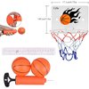 SEISSO Mini Basketball Hoop and Balls - Bedroom Bathroom Toilet Office Desktop Mini Basketball Decompress Game Education Pet Play Toy for Kids Boys Girls and Basketball Lovers