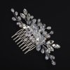 BERYUAN Bridal Rhinestone Crystal Beads Hair Comb Silver Rhinestone Wedding Headpiece Wedding Bridal Hair Side Comb Crystal Rhienstone Wedding Hair Comb for Wedding Women