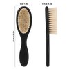 Slick Back Hair Brush, 2 Pack Soft Bristle Smoothing Hair Brushes for Women Curly Hair Detangling,Restores Shine, Horse Bristle Barber Fade Brush Beard Brush for Men, Professional Barber Accessories
