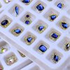 40PCS Sapphire Blue Luxury Nail Art Rhinestones Kit for Acrylic Nails，Blue Alloy Nail Charms Nail Decorations，Nail Accessories Nail Jewels for Nail Art Supplies Manicure Making Craft DIY