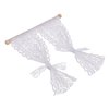 Kisangel 3pcs Dollhouse Curtains Toy Lace Wood