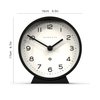 NEWGATE® M Mantel Silent Sweep Mantel Clock - 'No Tick' - A Modern Tabletop Clock - Small Clock - Living Room Clock - Office Clock - Desk Clock - Minimalist Dial (Black)