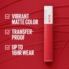 Maybelline Super Stay Matte Ink Liquid Lipstick Makeup, Long Lasting High Impact Color, Up to 16H Wear, Exhilarator, Ruby Red, 1 Count