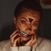 Oottati 6 pcs Scary Face Make Up Halloween Realistic Temporary Tattoo Stickers Horror Prank Props Decals Cosplay Party Zombie Sewing Scar Blood Wound For Men Women
