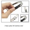 EesTeck 4" (Diameter) Adjustable 304 Stainless Steel Duct Clamps Pipe Clamp Air Ducting Clamp worm drive hose clamps (4Pcs)