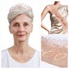 JasperKino 80th Birthday Sash and Tiara Set Rose Gold Birthday Sash Crown Birthday Party Favors Supplies for Birthday Party