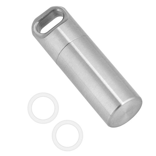 Waterproof Stainless Steel Pill Vacuum Insulated Water Bottle Medicine Container Holder for Outdoor Cam Hiking Survival Gear(L) Metal Pill Container Metal Pill Container