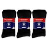 6 Pairs of Diabetic Over The Calf - Knee High Cotton Socks (Black - 6 Pairs, Fit Men's Shoe Size 10-12)