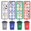 FIVEDAOGANG Garbage Truck Toy, 3 Pack Friction Powered Waste Management Garbage Truck Game with Front Load Dumpster, Back Dump Garbage,4 Trash Bins with 108 pcs Trash Cards, Gift for 3+ Years Old Kids